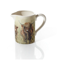 Scottish Dougal Highland Cow Ceramic Decorative Jug