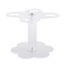 Présentoir à cornets de glace, support à 4 trous en acrylique pour cornets, gaufres, sushis et rouleaux de printemps, compatible avec les enfants