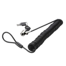 Laptopslot, antidiefstalslot, universeel intrekbaar veertouw, stalen kabel, sleutel C