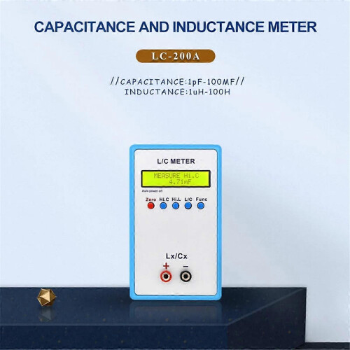 LC-200A High Precision Digital Display Capacitance and Inductance Meter LC Meter 1pF-100mF 1uH-100H 1