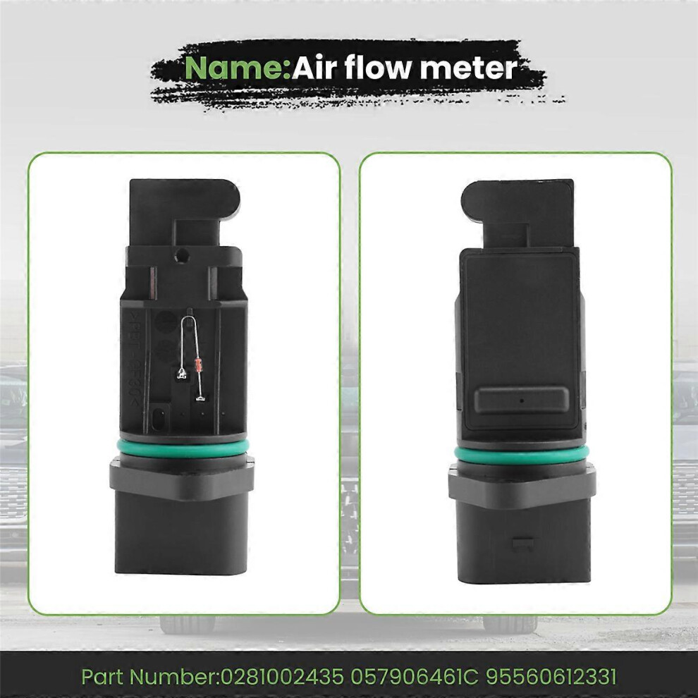 Air Flow Meter Sensor 0281002435 057906461C 95560612331 Compatible With A8 955 Black 3657140474825