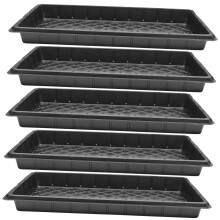 5Pcs Seedling Tray with Drainage Holes Durable Reusable Plant Nursery Tray for Garden Greenhouse