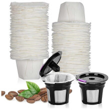 K Cups compatible with with 100 Counts Paper K Cup Filters- Universal Compatible with Reusable Coffee Pods