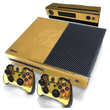Gold Glossy Skin Sticker compatible with ONE Console Controller + Kinect Decal Vinyl