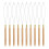 Hair Extensions Loop Needle Threader Pulling Hook, Needle Threaders with Wooden Handle Bead Threader 1