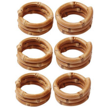 Handmade Bamboo Napkin Ring, Natural Rustic Napkin Holders Buckle Holder Set of 6