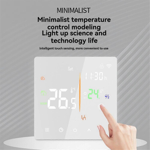 Embedded Thermostat Without WIFI 16A Electric Heater Smart Timing Touchscreen Control Programmable T 2