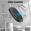 For Mouse Mover Undetectable with Timer Silent Mouse Jiggler Black 2