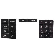 Adesivi per pulsanti multimediali del pannello CD della console centrale dell'auto, compatibili con W218 2014-2017 e GLA X156 2013-2016.