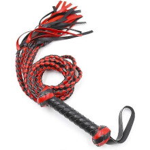 Soft Faux Leather Whip - Harness Handle Whip Teaching Training Tool Horse Riding