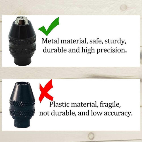 Drill Chuck Collet Set compatible with , 11 Pcs Replacement 4485 Brass Quick Change Drill Nut Tool Set (1/32Inch 2