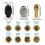 Drill Chuck Collet Set compatible with , 11 Pcs Replacement 4485 Brass Quick Change Drill Nut Tool Set (1/32Inch 5