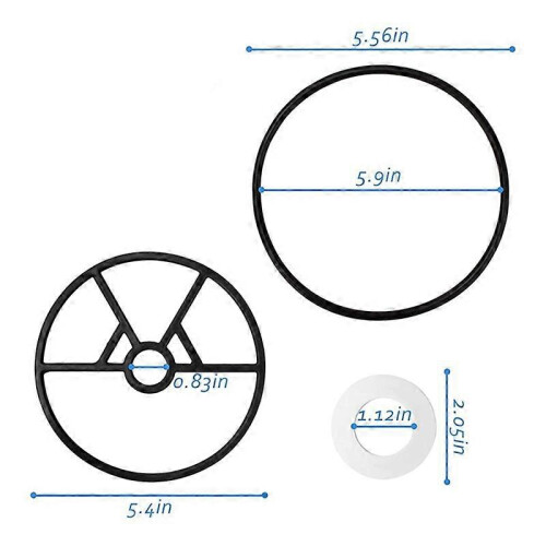 Compatível com peças de válvulas multiportas para piscinas e spas. Kit de reparo com anel de vedação. 1