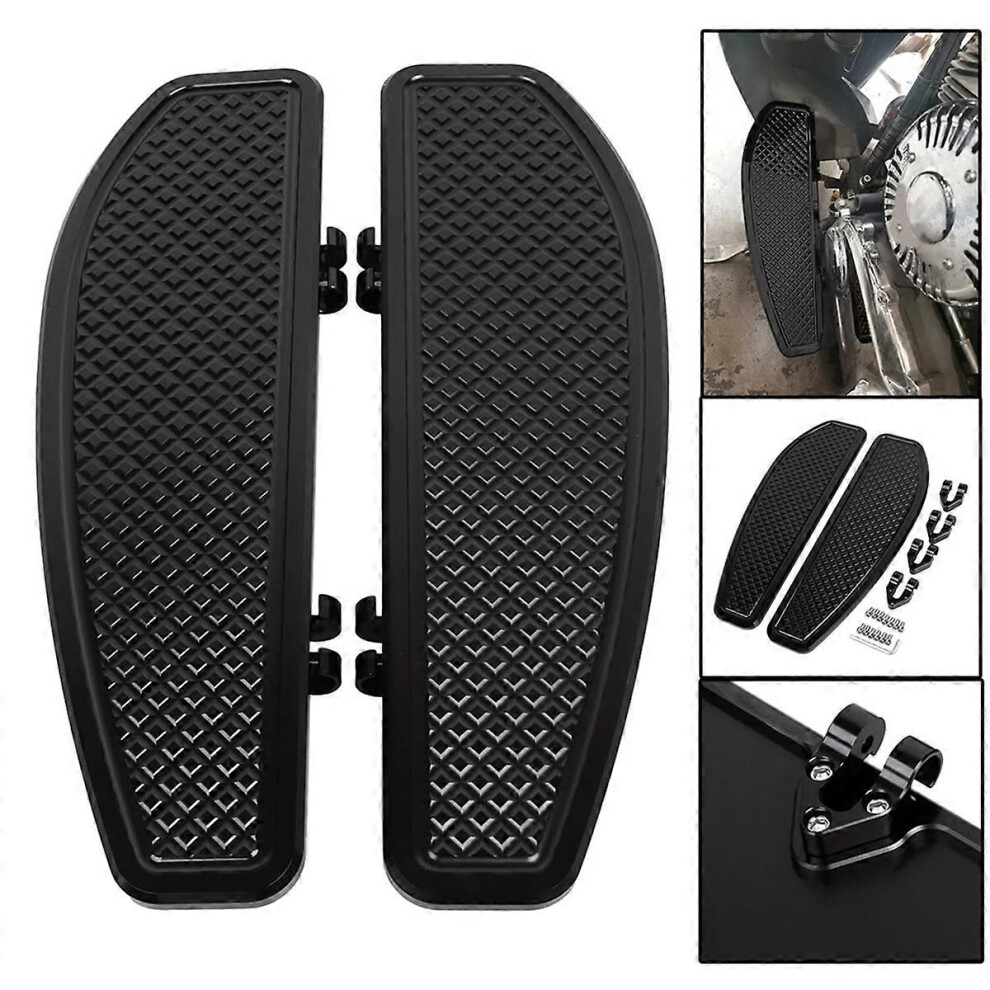 Diamond Driver Stretched Floorboards Fit Compatible With Harley Touring Street Glide Softail Black 3166821885268