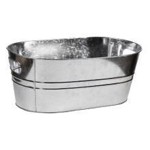 Eis Eimer, verzinkte Wanne - Getränke Eimer kompatibel mit Partys, Getränke Wanne kompatibel mit Grillbegeisterte, Eimer