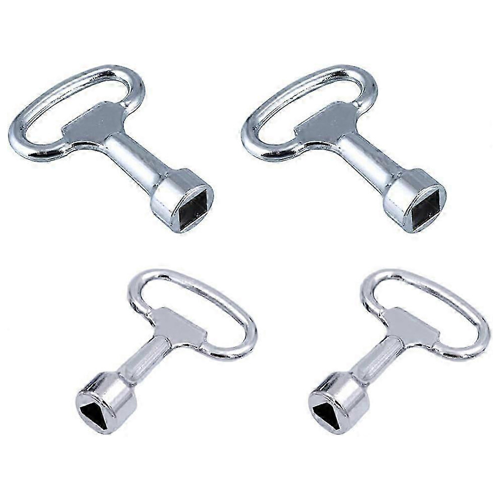 4Pcs Metal Triangle Keys Compatible With Utility Cabinets, Power Distribution, Electric Meter Box & Radiator Control 3492451574808