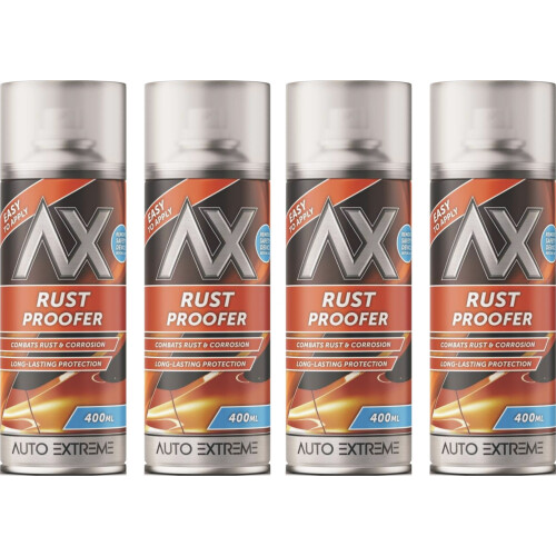 4 x 400ml Rust Proofer Spray Protection Prevents Remover Proof Car