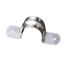 50/100 Stück Edelstahl 2-Loch Heavy-Duty Rohrklammern 20mm Hartrohr-Kabelkanal-Befestigungsbänder