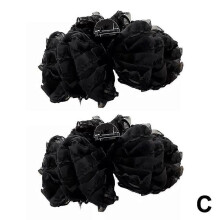 Super Immortal Large Multi Layer Bubble Bow Grip Clip Stylish Floral Hair Grip