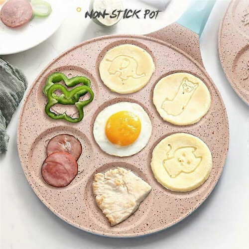Frying Mould Seven-Hole Breakfast Frying Pan Animal Face Multi-Function Wheel Pancake Pan Small Egg 2