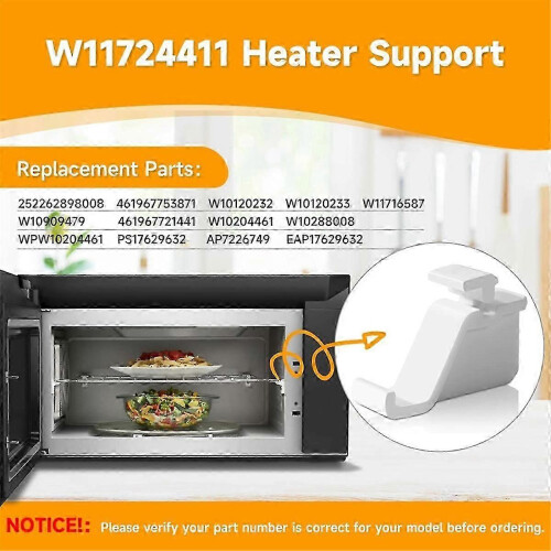 Microwave Grill Heater Support Bracket Replacement Part compatible with Major Brands 2