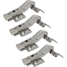 35mm 45 Soft Close Corner Hinge with Damper compatible with Angular Folding Cupboard Doors Kitchen Set of 4