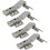 35mm 45 Soft Close Corner Hinge with Damper compatible with Angular Folding Cupboard Doors Kitchen Set of 4 1