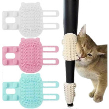 Pet Tickling Comb Brush compatible with Cats - Pink Grooming Tool