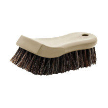 Escova de limpeza macia para interiores de assentos e almofadas de carro com cerdas de crina de cavalo.