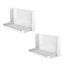 Small Floating Shelf compatible with Wall, Foldable Bathroom Shelf Wall Mount, Bedside Shelf compatible with Phone, Remote