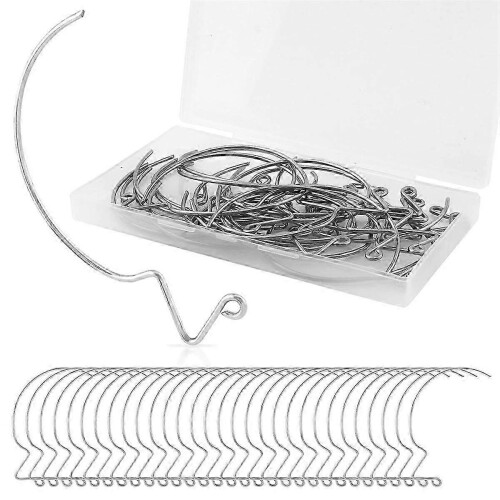 30 crochets de singe en acier inoxydable, fixation murale pour tableaux, sans N