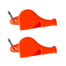 Set van 2 stuks plastic veiligheidssignalen, geschikt voor gebruik op het water, tijdens kamperen, wandelen, jagen en andere activiteiten.