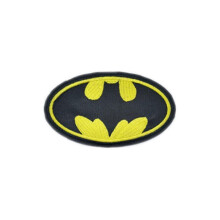 Dww-Ecusson - Batman 'Logo' - jaune - 5.5 x 9.5 cm - patches brode appliques embroidery thermocollant