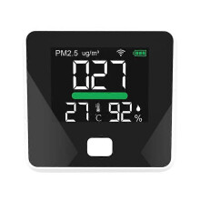 Tuya WiFi -ilmanlaadun mittari PM2.5 -lämpötila-kosteustesteri kannettava LED-näyttö, yhteensopiva kotitoimiston kanssa