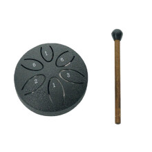 Rain Drum compatible con exteriores, tambor de lengüeta de acero de 6 notas de 3 pulgadas, tambor Chakra Tank, percusión de acero acolchada M
