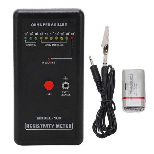 Surfaces Resistance Tester, Handheld Electrostatic Static Resistivity Meter, Electricity Tester Meas