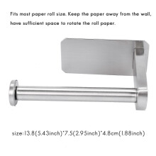 Self Adhesive Toilet Paper Holder 304 Stainless Steel No Drilling Bathroom Kitchen Tissue Paper Roll
