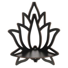 Lotus-Eckregal Holz Wandmontage Wandregal dekoratives Blumenpflanzen-Displayregal kompatibel mit Schlafzimmer