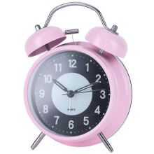 (Pink) 2026 Hot!! Classic Twin-Bell Alarm Clock Extra-Loud Backlight Silents Sweep Retro Alarm Clock for Nightstand Desk Bookshelf
