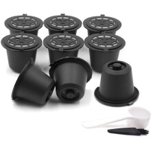 Capsules de café en acier inoxydable compatibles avec les machines à café, réutilisables, lot de 9.