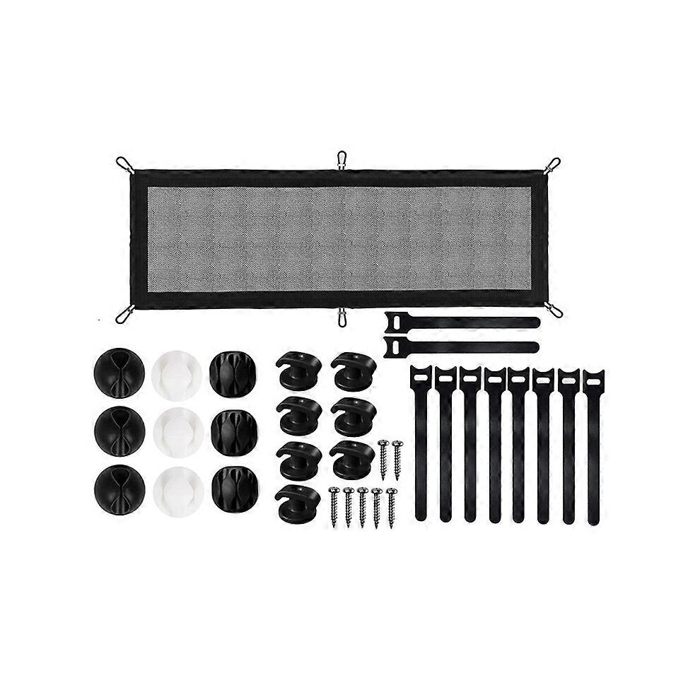 Under Desk Cable Management Net Compatible With Stand Desk, Mesh Cable Manager,Under Desk Wire Net Capacity Cord 3430739901403