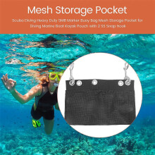Scuba Diving Heavy Duty SMB Marker Buoy Bag Mesh Storage Pocket compatible with Diving Marine Boat Kayak Pouch w