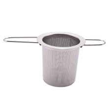 Infuseur à thé en acier inoxydable, passoire à thé pliable, filtre à thé à mailles extra fines.