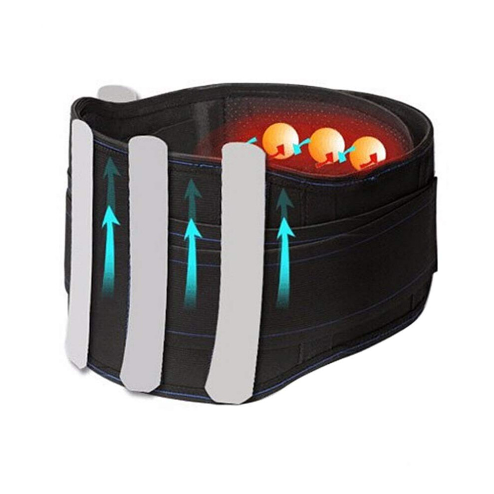 SelfHeating Magnetic Back Brace for Lower Back Pain Relief, Adjustable Lumbar Support Belt M