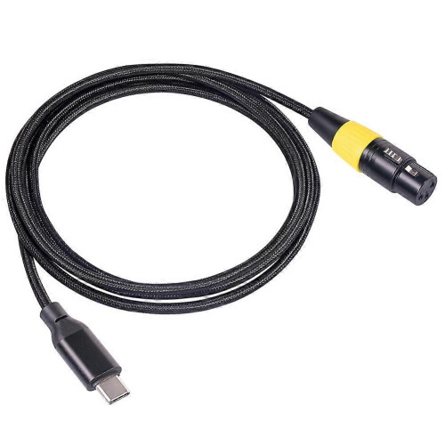 Cable USB C a XLR hembra, cable tipo C macho a XLR hembra de 3 pines, conector de cable de micrófono para audio de computadora 2