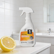 Bathroom Cleaner Spray 17.61oz, Lemon Scent Foaming Shower Tile Cleaner with Dual Mode Spray