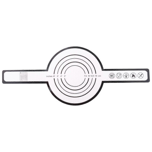 Silicone Baking Mat compatible with Dutch Oven Bread Baking Non-Stick Baking Mat with Long Handle 8.3Inch Reusab