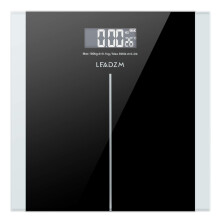 Digital Bathroom Scale 180kg Capacity with  Precision Sensor and HD Backlit LCD Display Black