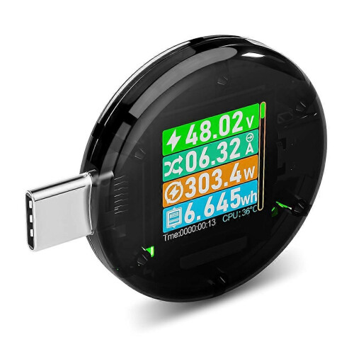 USB C Power Meter Tester, USB Multimeter Voltage Current Amp Volt Detector Digital Tester compatible with Charge