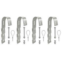 Solar Panel Balcony Hook 304 Stainless Steel Photovoltaic Panel Mounting Bracket Balcony Fence Solar